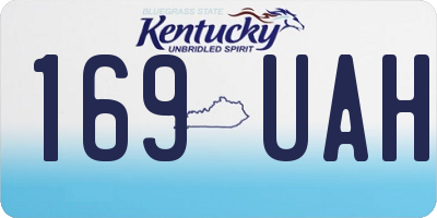 KY license plate 169UAH