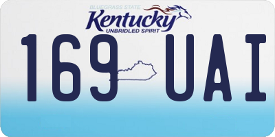 KY license plate 169UAI