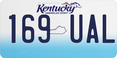 KY license plate 169UAL