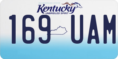 KY license plate 169UAM