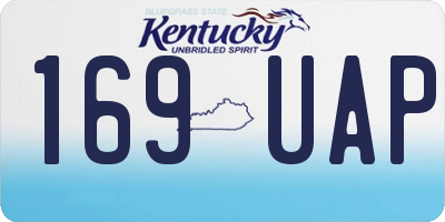 KY license plate 169UAP