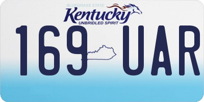 KY license plate 169UAR
