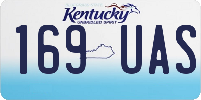 KY license plate 169UAS