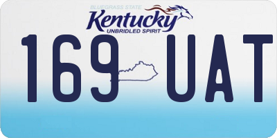 KY license plate 169UAT