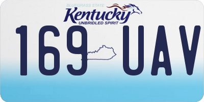 KY license plate 169UAV