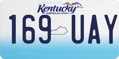 KY license plate 169UAY