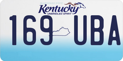 KY license plate 169UBA