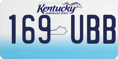 KY license plate 169UBB
