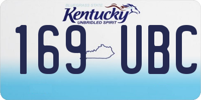 KY license plate 169UBC
