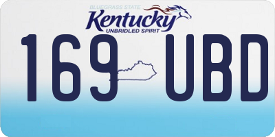 KY license plate 169UBD