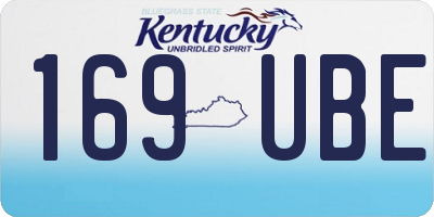 KY license plate 169UBE