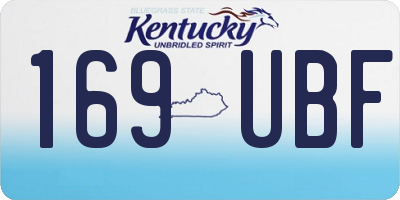 KY license plate 169UBF