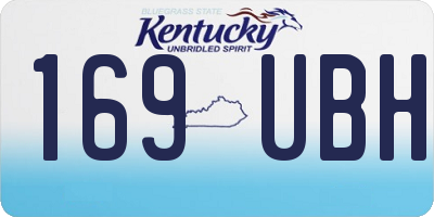 KY license plate 169UBH