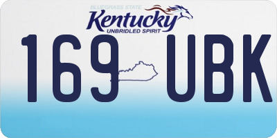 KY license plate 169UBK