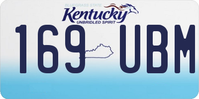 KY license plate 169UBM