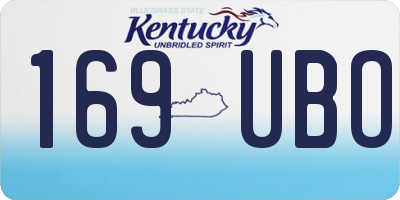 KY license plate 169UBO