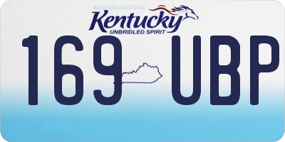 KY license plate 169UBP