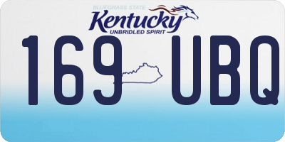 KY license plate 169UBQ