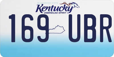 KY license plate 169UBR