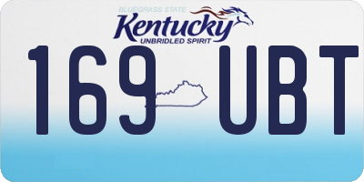KY license plate 169UBT