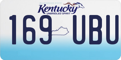 KY license plate 169UBU