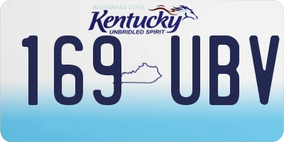 KY license plate 169UBV