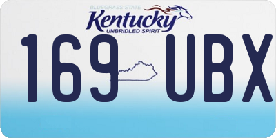 KY license plate 169UBX