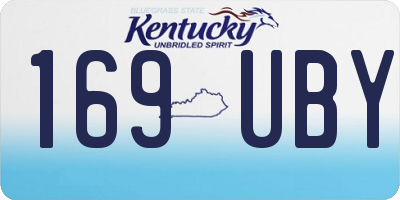 KY license plate 169UBY