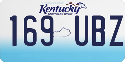 KY license plate 169UBZ