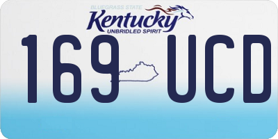 KY license plate 169UCD
