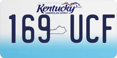 KY license plate 169UCF
