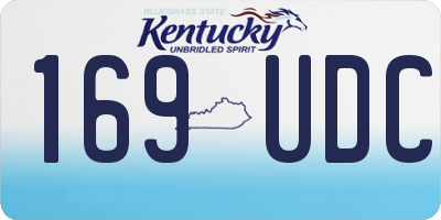 KY license plate 169UDC