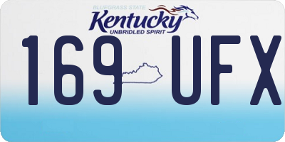 KY license plate 169UFX