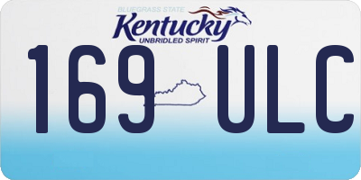 KY license plate 169ULC