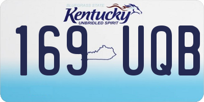 KY license plate 169UQB