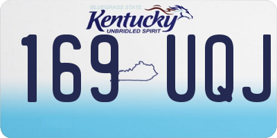 KY license plate 169UQJ