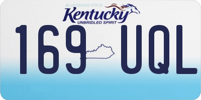 KY license plate 169UQL