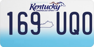 KY license plate 169UQO