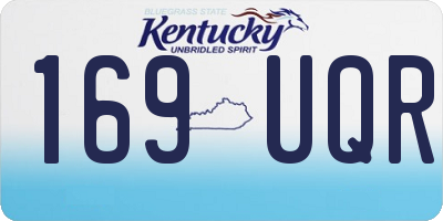 KY license plate 169UQR