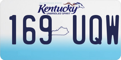 KY license plate 169UQW
