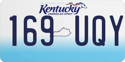 KY license plate 169UQY
