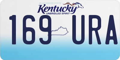 KY license plate 169URA