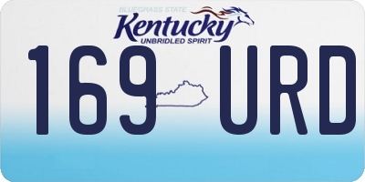 KY license plate 169URD