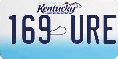 KY license plate 169URE