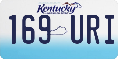 KY license plate 169URI