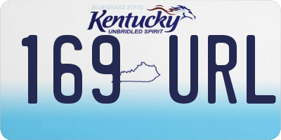KY license plate 169URL