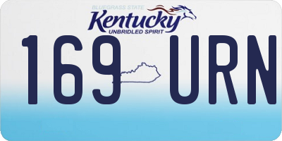 KY license plate 169URN