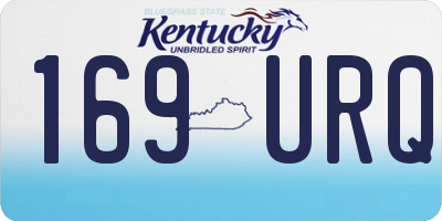 KY license plate 169URQ