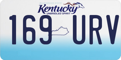 KY license plate 169URV