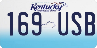 KY license plate 169USB